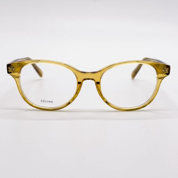 NEW CELINE CL50007I 039 EYEGLASSES WOMEN YELLOW ROUND EYEWEAR CELINE - Picture 3 of 10